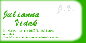 julianna vidak business card